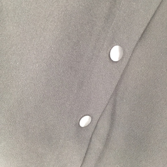 Rebecca Minkoff Camilla black skirt moto asymmetric button new 6 - Picture 3 of 6